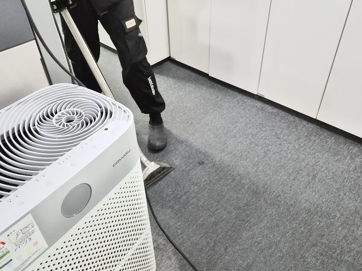 대덕구 신대동 사업장 로비·복도 카페트 바닥 위생청소 사례 - 행진크린